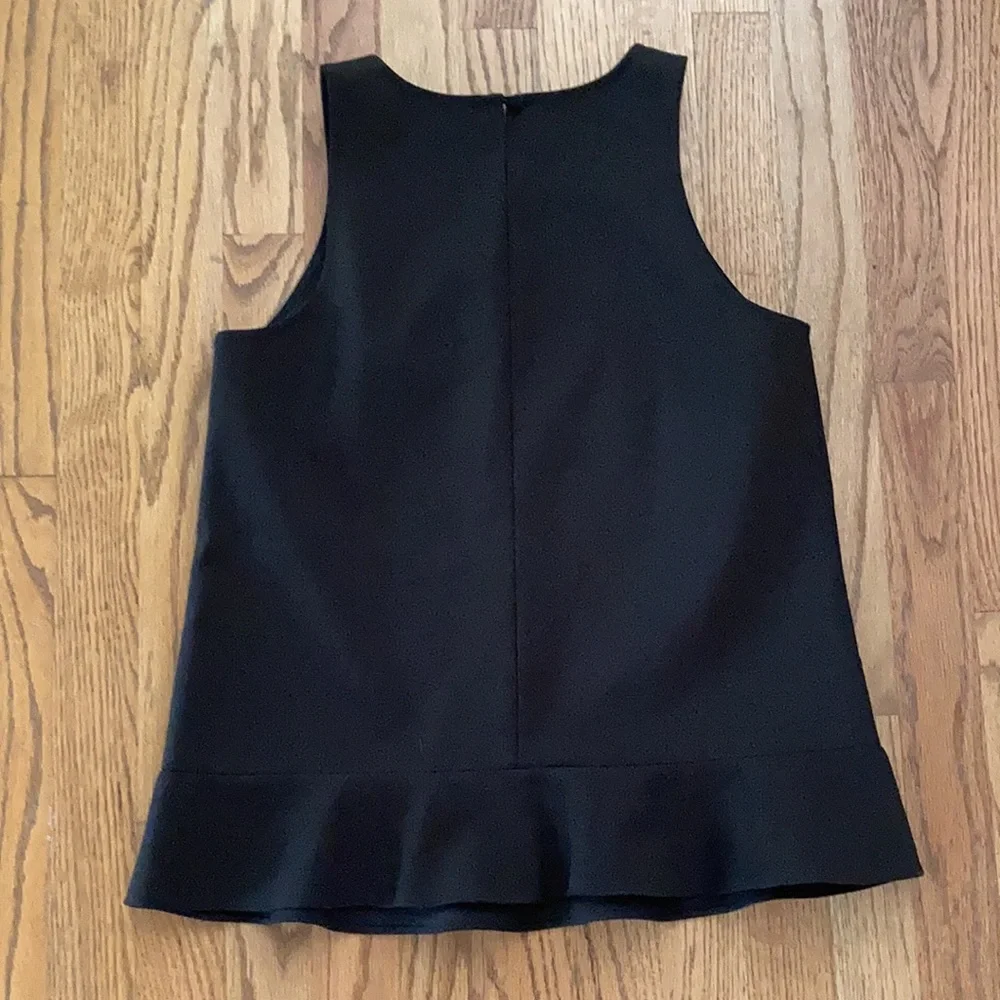 Jcrew black peplum structured top